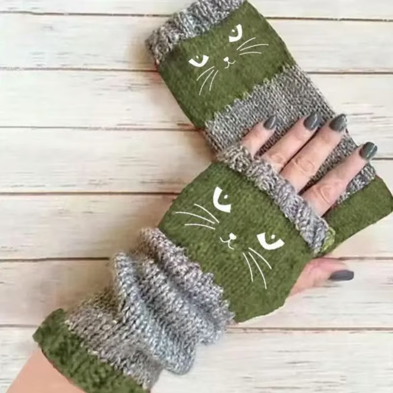 KittyKnit Fingerless Gloves