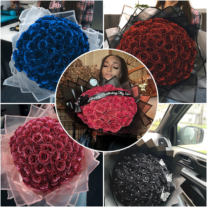 Starlight Rose Glitter Bouquet