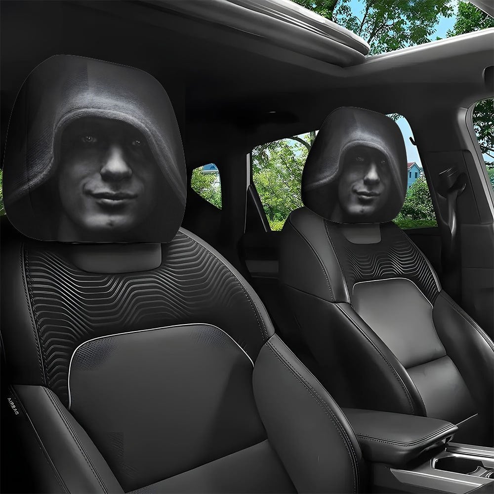 Funny Car Headrest Covers 2-Pack