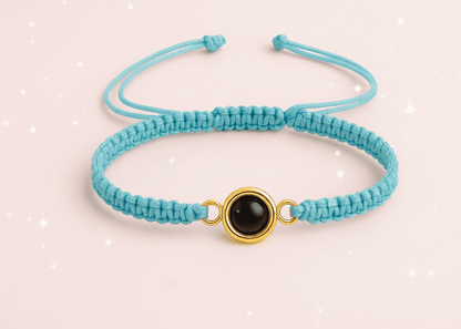 Hidden Photo Projection Braided Bracelet