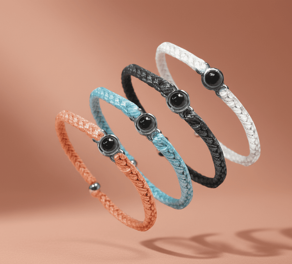 Hidden Photo Projection Braided Bracelet