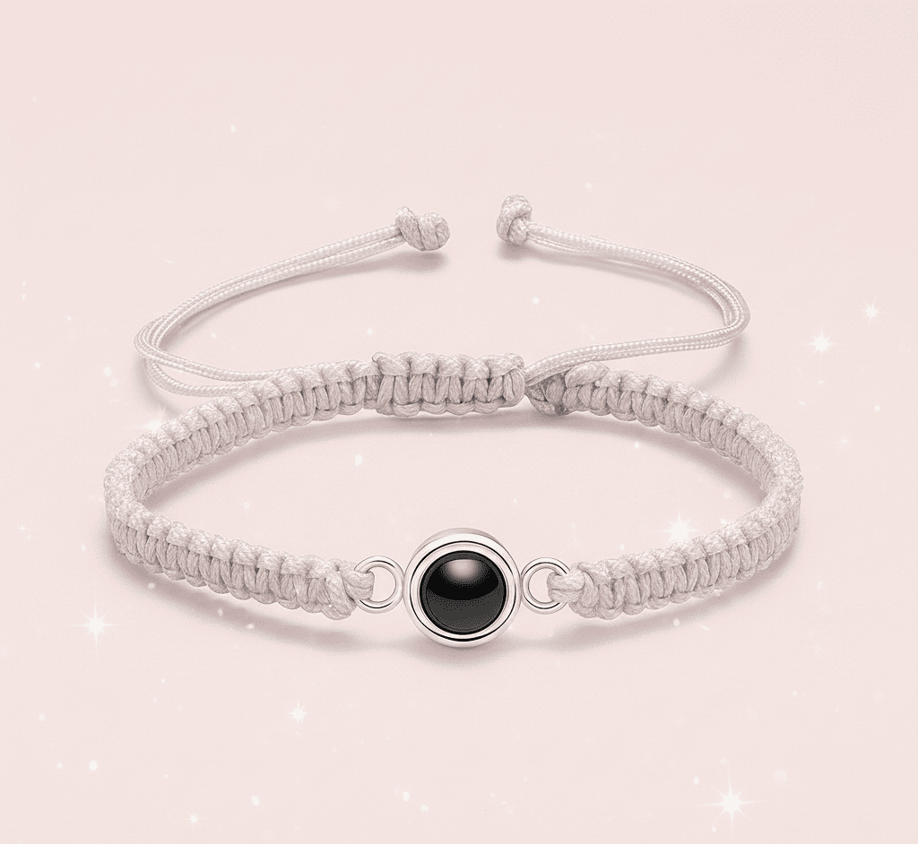 Hidden Photo Projection Braided Bracelet