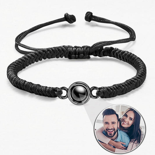 Hidden Photo Projection Braided Bracelet