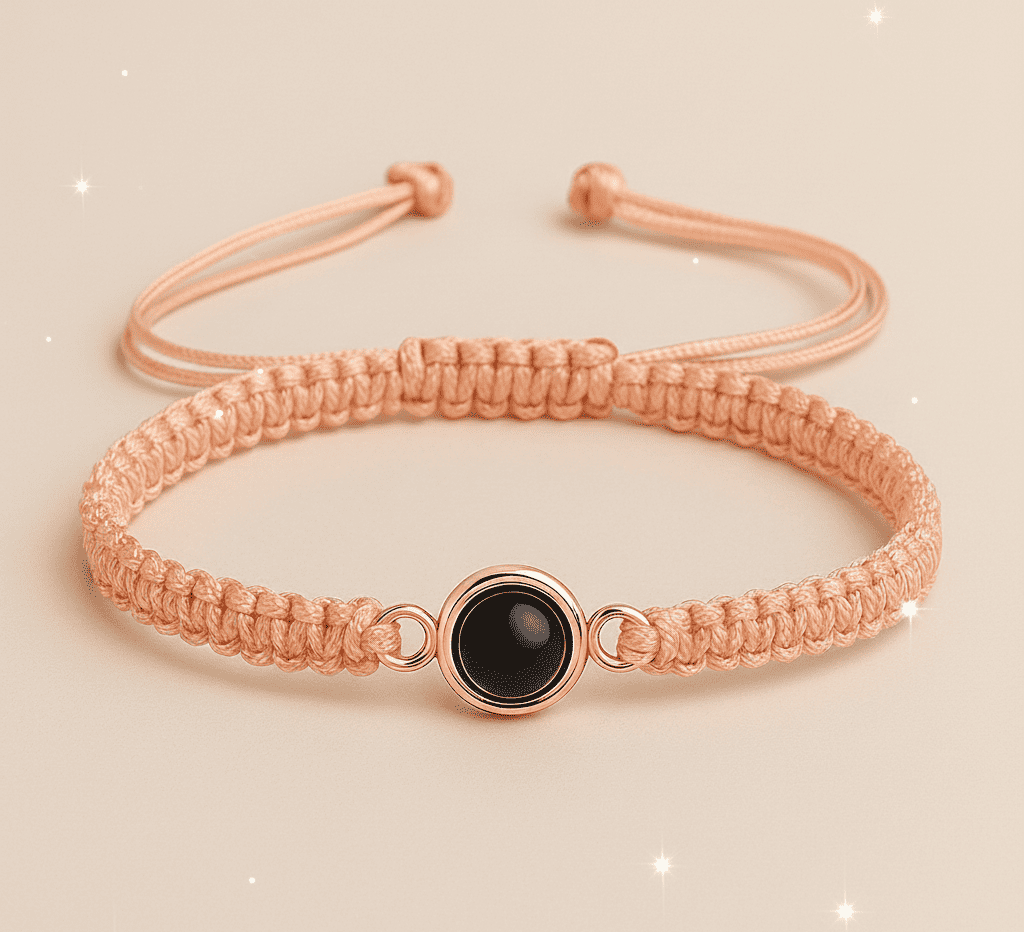 Hidden Photo Projection Braided Bracelet