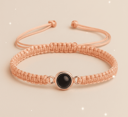 Hidden Photo Projection Braided Bracelet