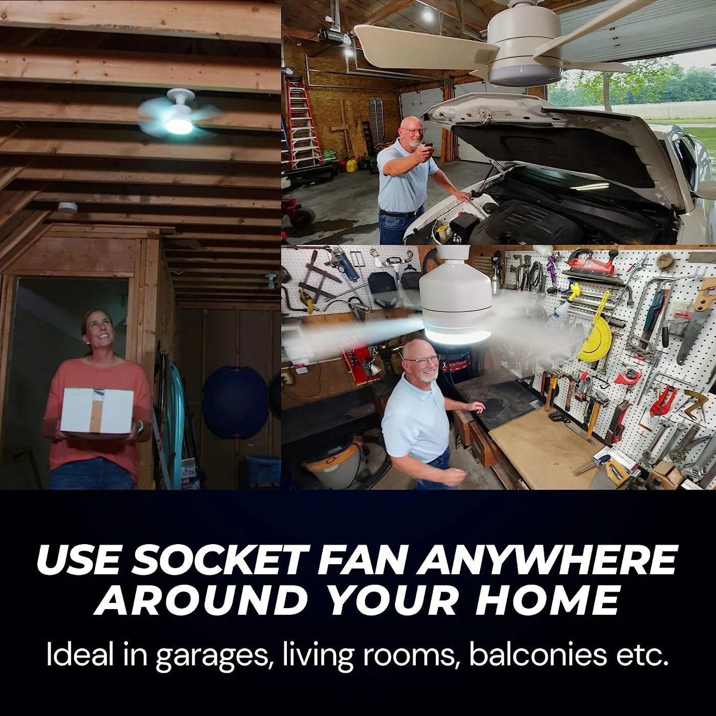 LED Ceiling Fan Light with Remote