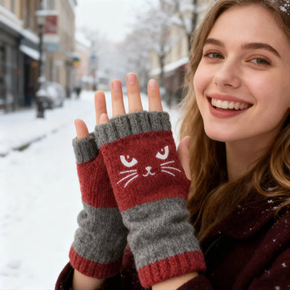 WarmWhiskers Fingerless Gloves