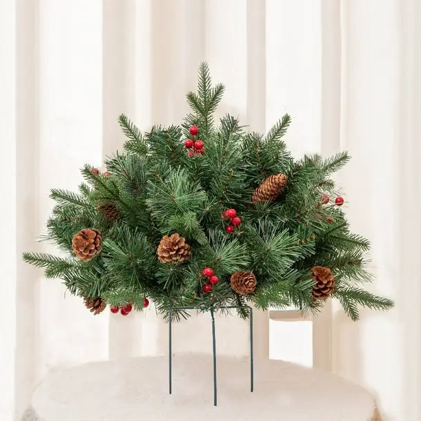 GlowPine Pre-Lit Christmas Urn Filler