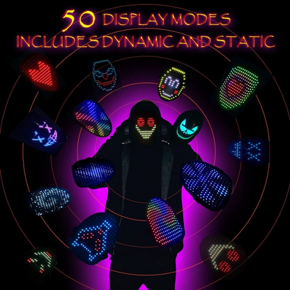 GestureGlow LED Halloween Mask