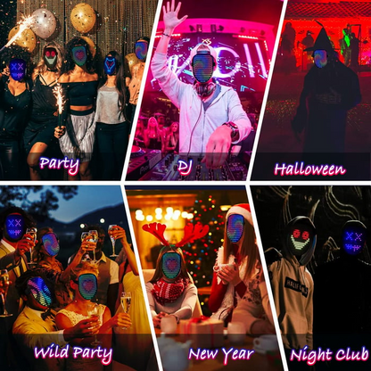GestureGlow LED Halloween Mask