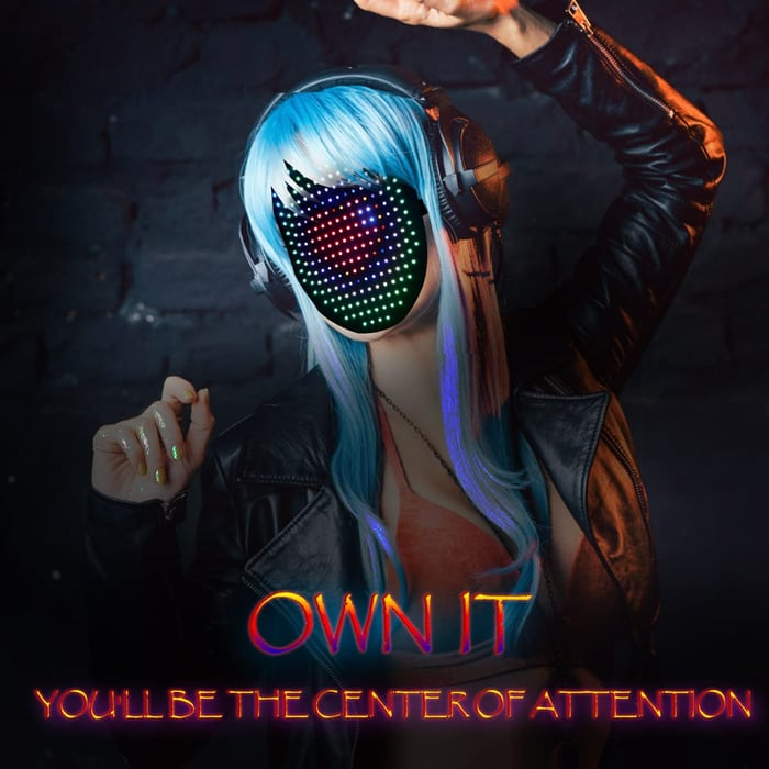 GestureGlow LED Halloween Mask