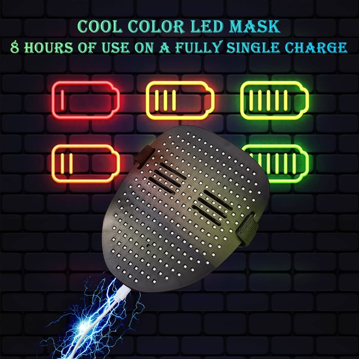 GestureGlow LED Halloween Mask