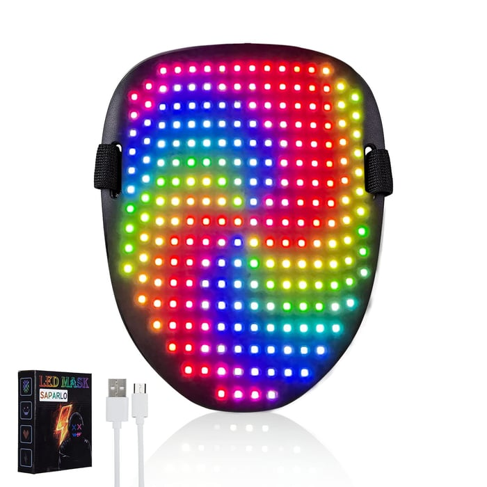 GestureGlow LED Halloween Mask