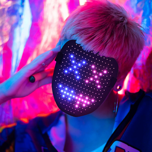 GestureGlow LED Halloween Mask