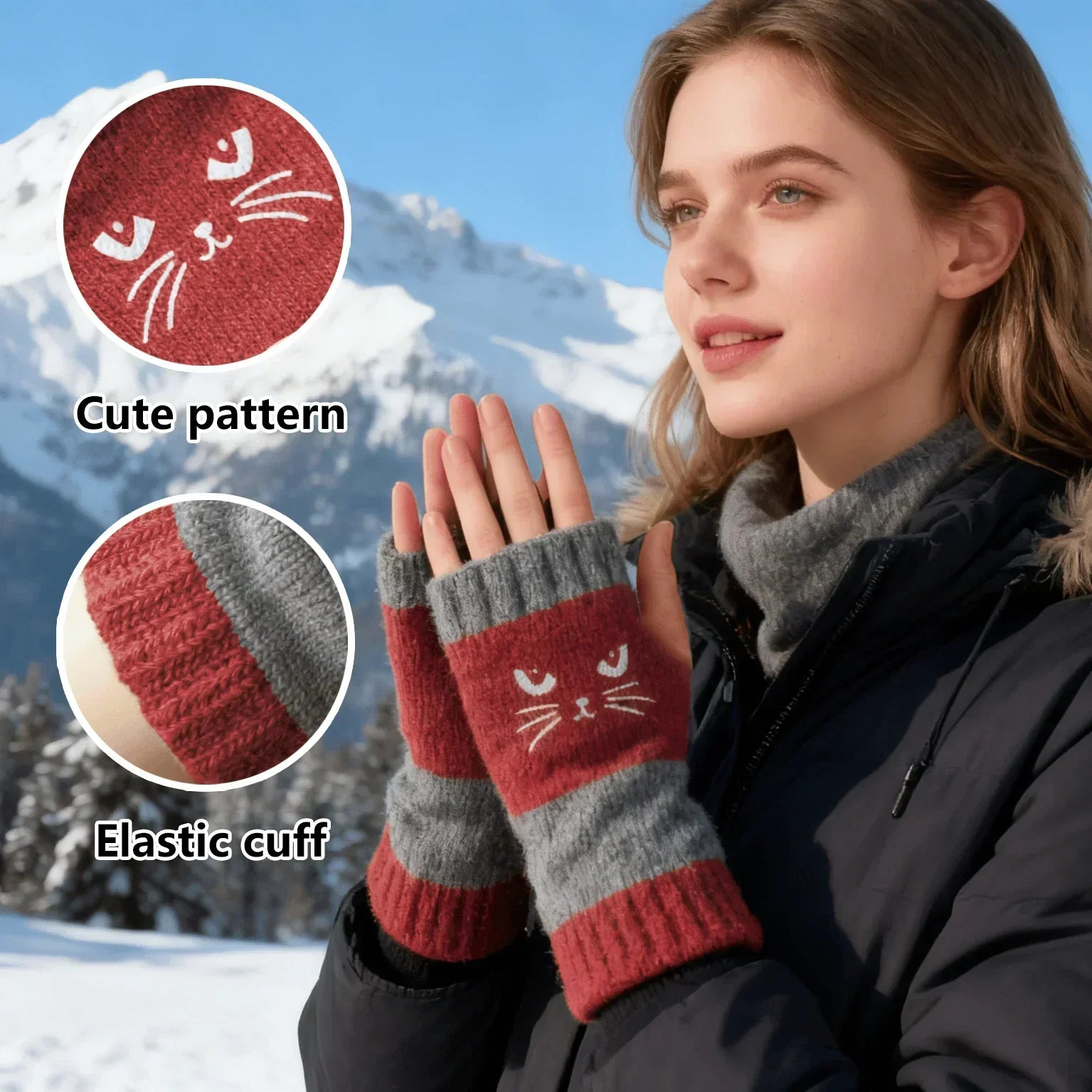 WarmWhiskers Fingerless Gloves