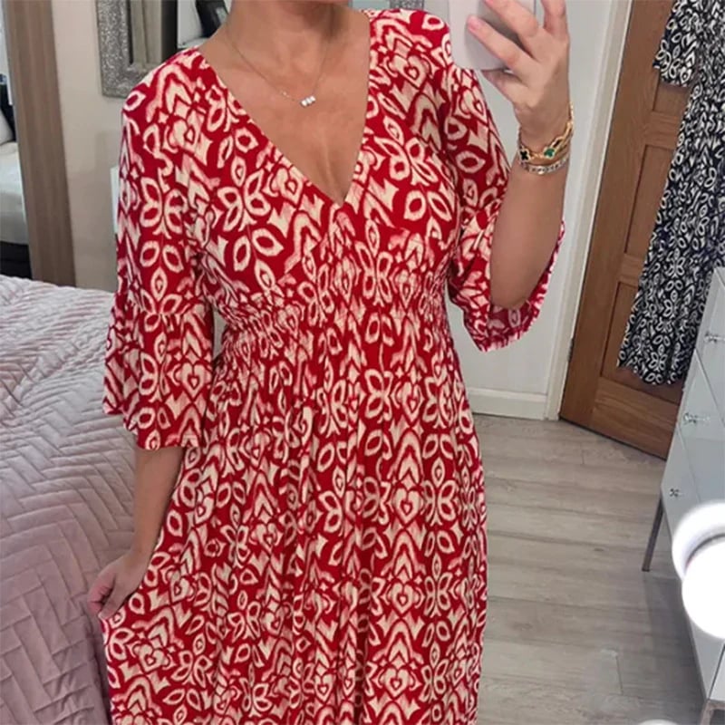 Elegant Vintage Floral Dress