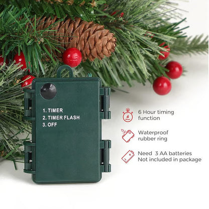 GlowPine Pre-Lit Christmas Urn Filler