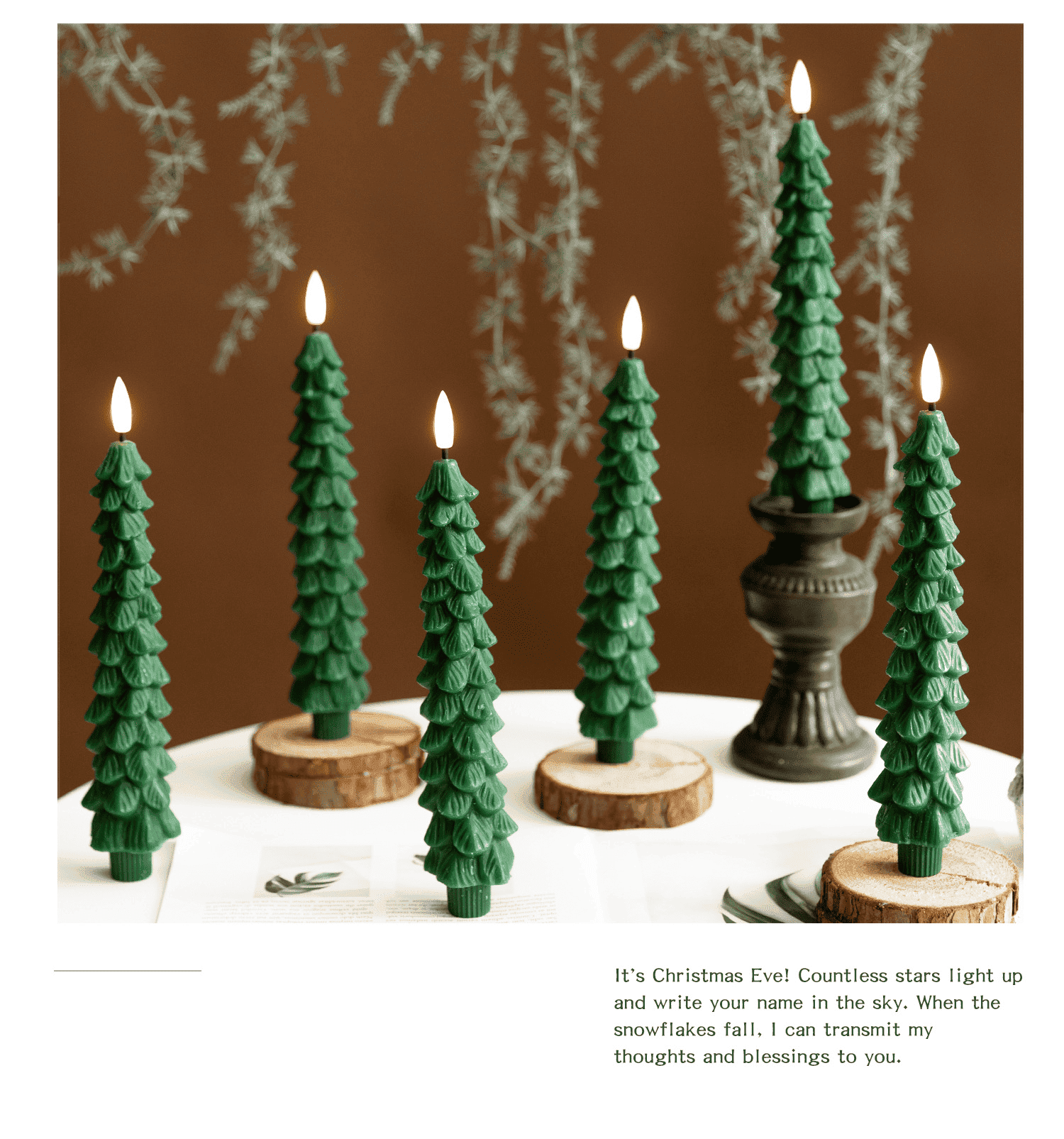 SparklePine LED Candles