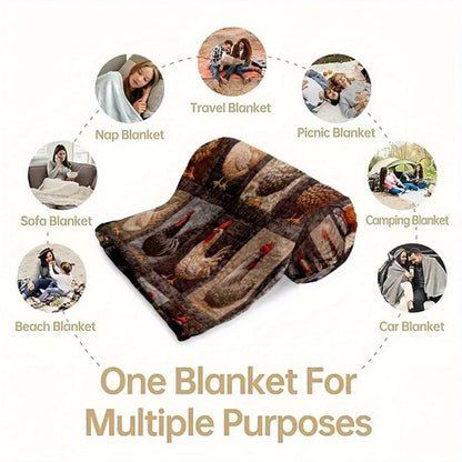 Farmhouse Chicken Flannel Throw