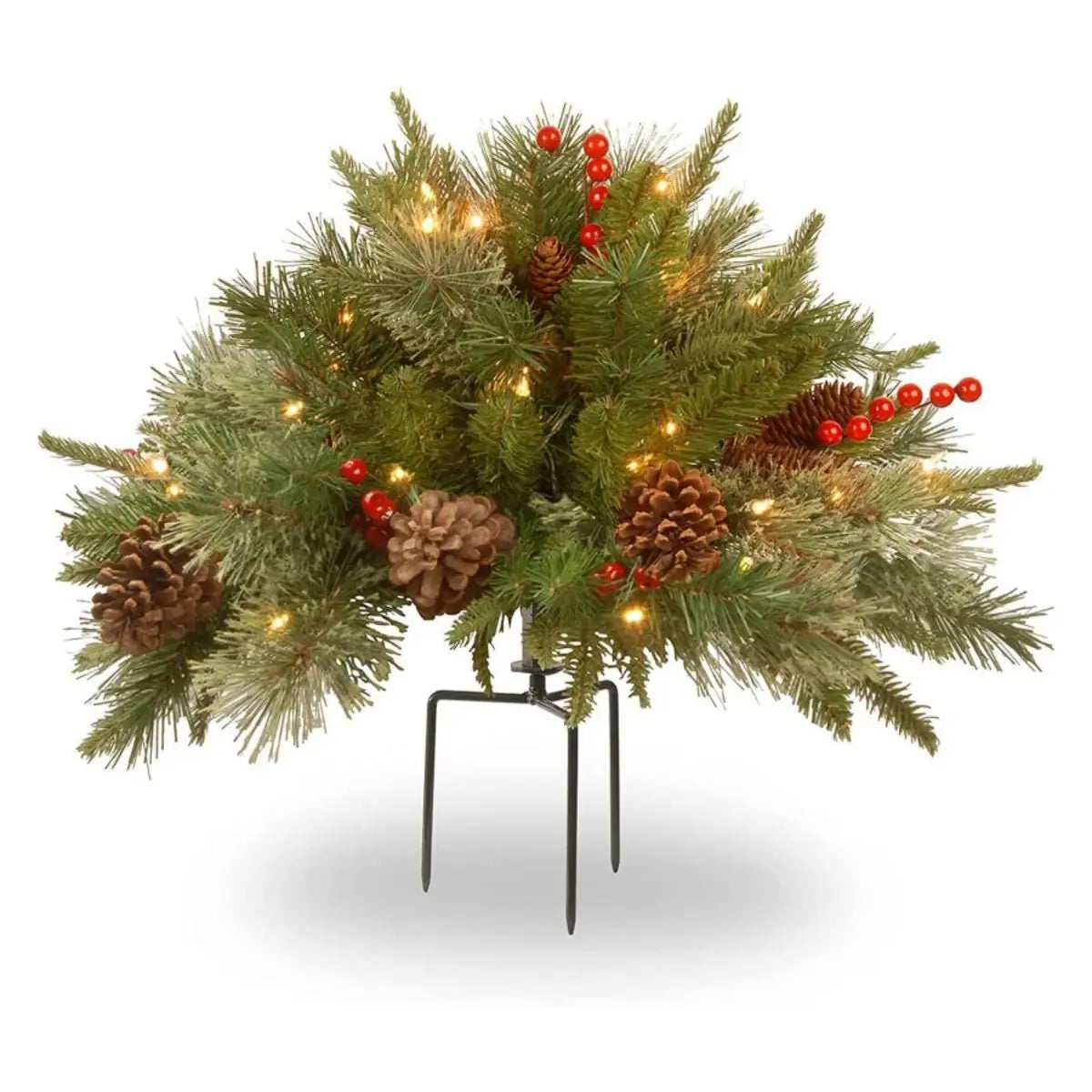 GlowPine Pre-Lit Christmas Urn Filler