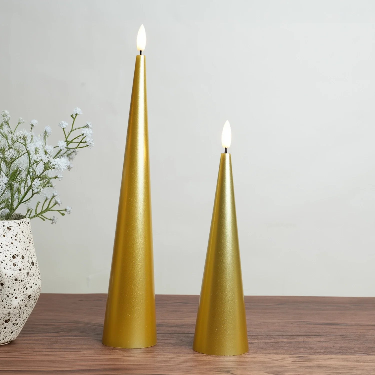 Cone Candles Set of 2