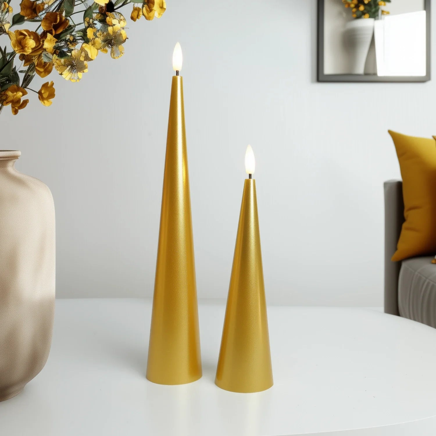 Cone Candles Set of 2