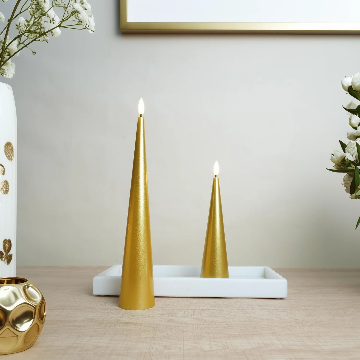 Cone Candles Set of 2