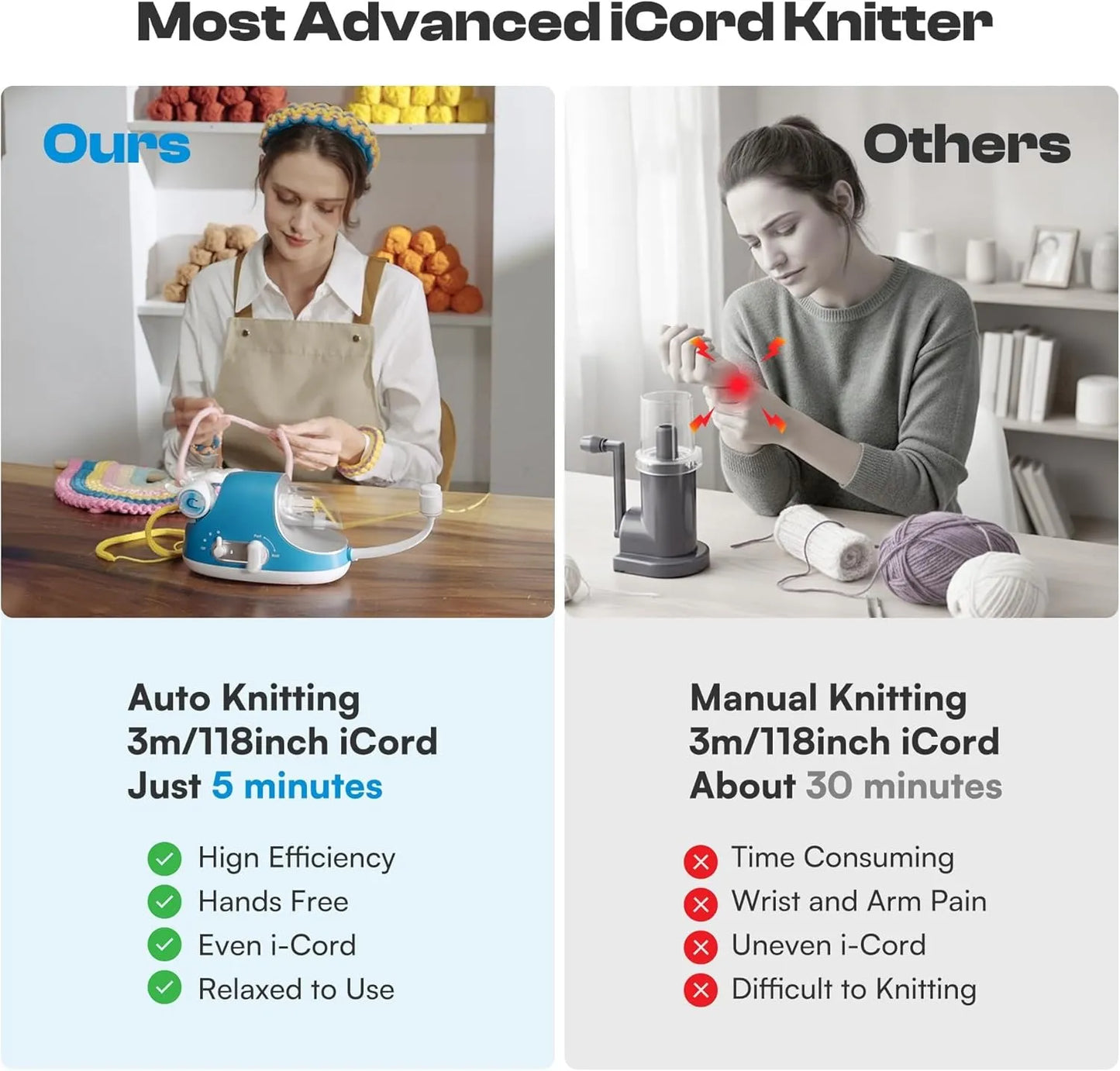 Electric i-Cord Knitting Machine