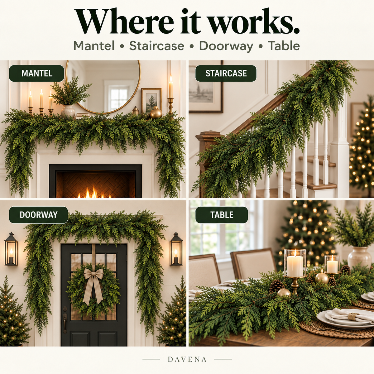 Davena Cedar Garland Set