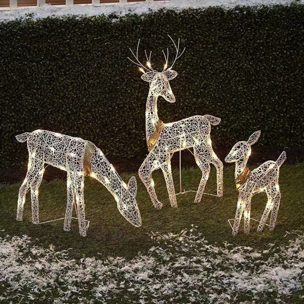 HolidayGlow Reindeer Family
