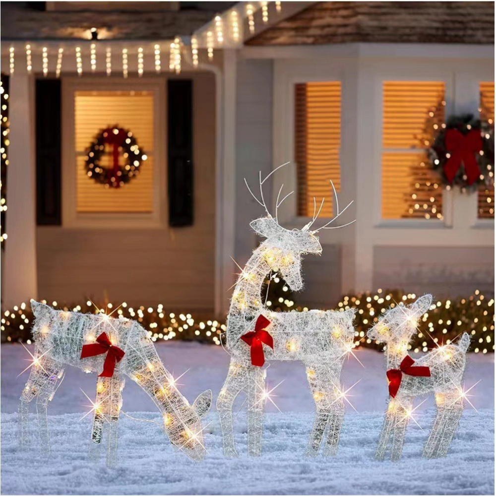 HolidayGlow Reindeer Family