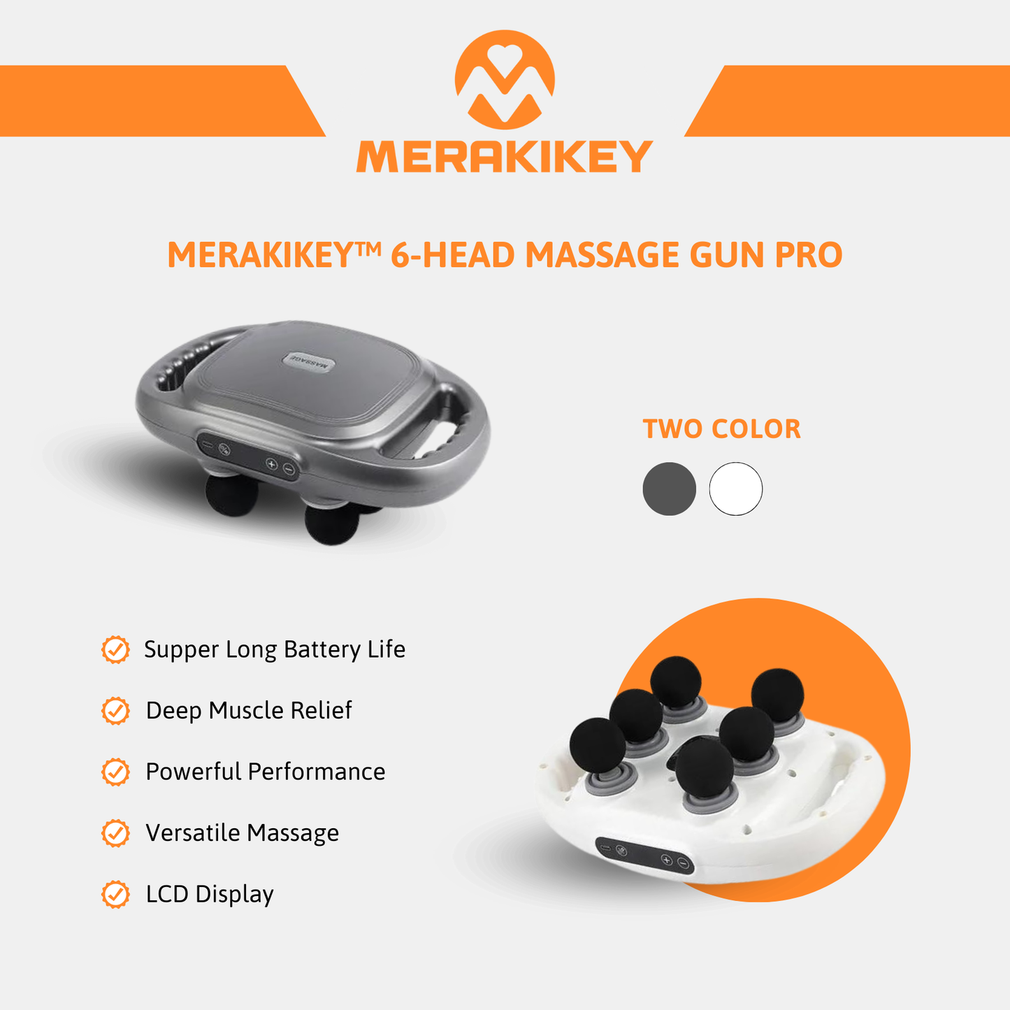 MerakiPro 6-Head Massager