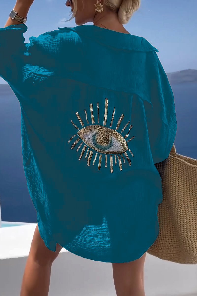 Mystic Evil Eye Sequin Shirt