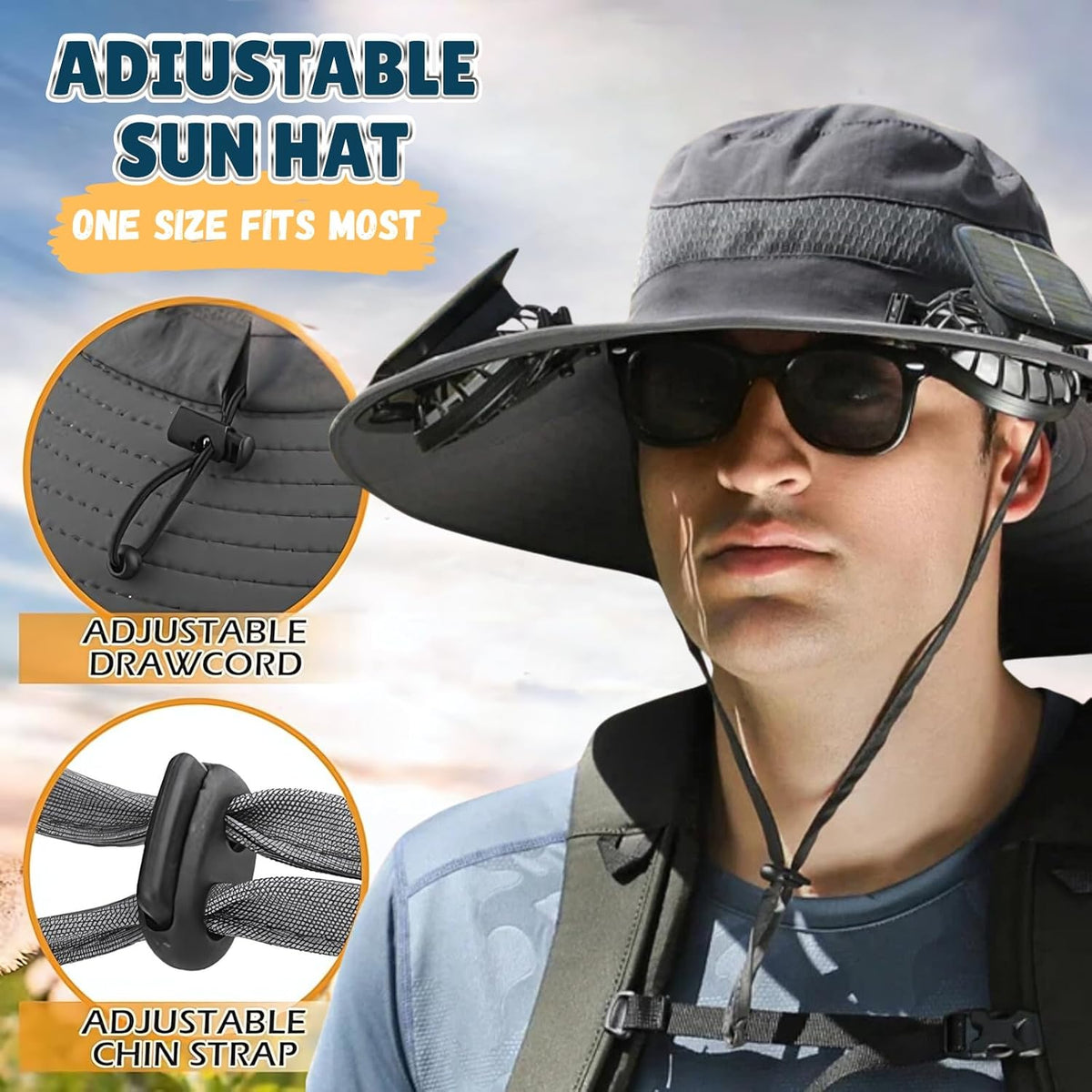 Solar Fan Hat - Unisex Cooling