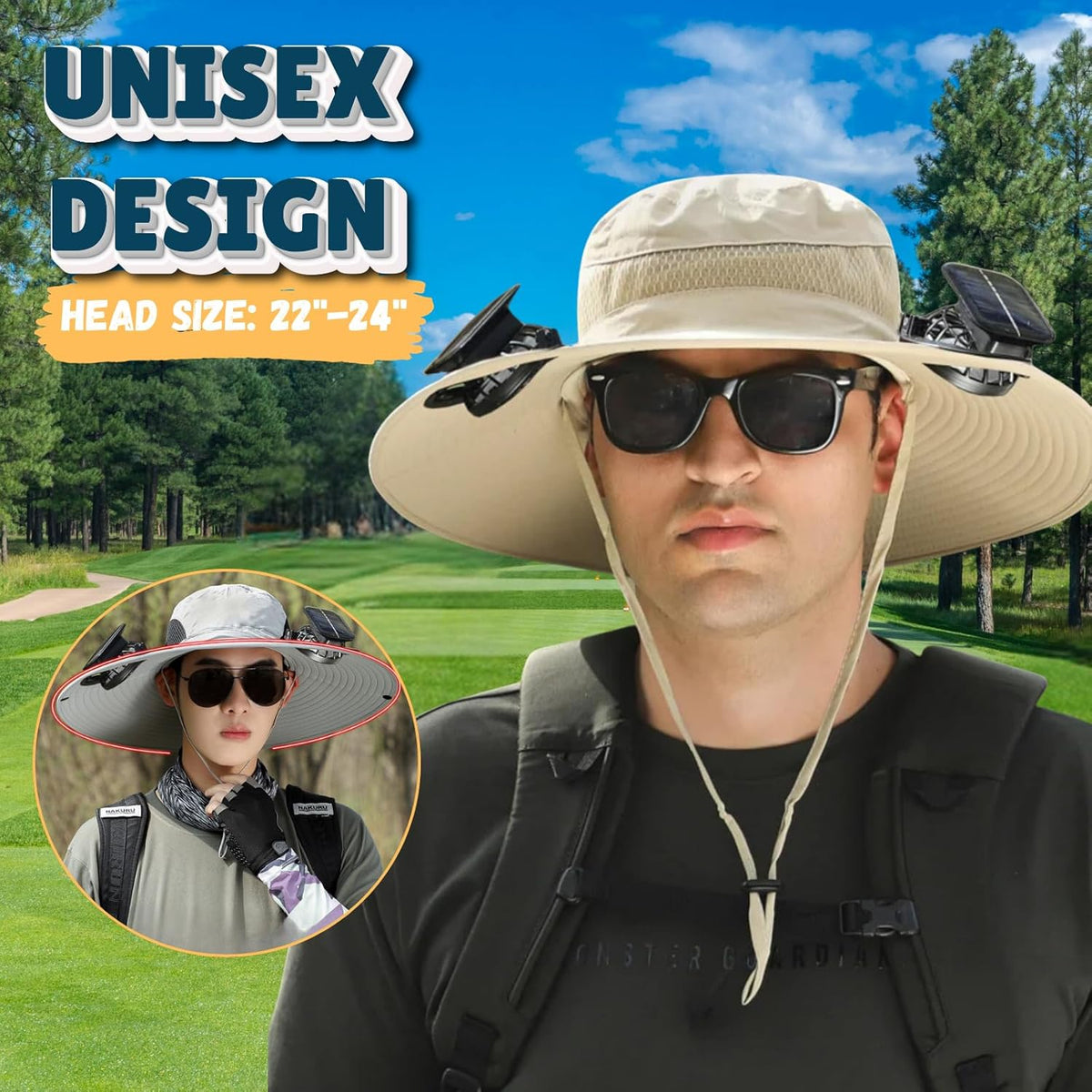 Solar Fan Hat - Unisex Cooling