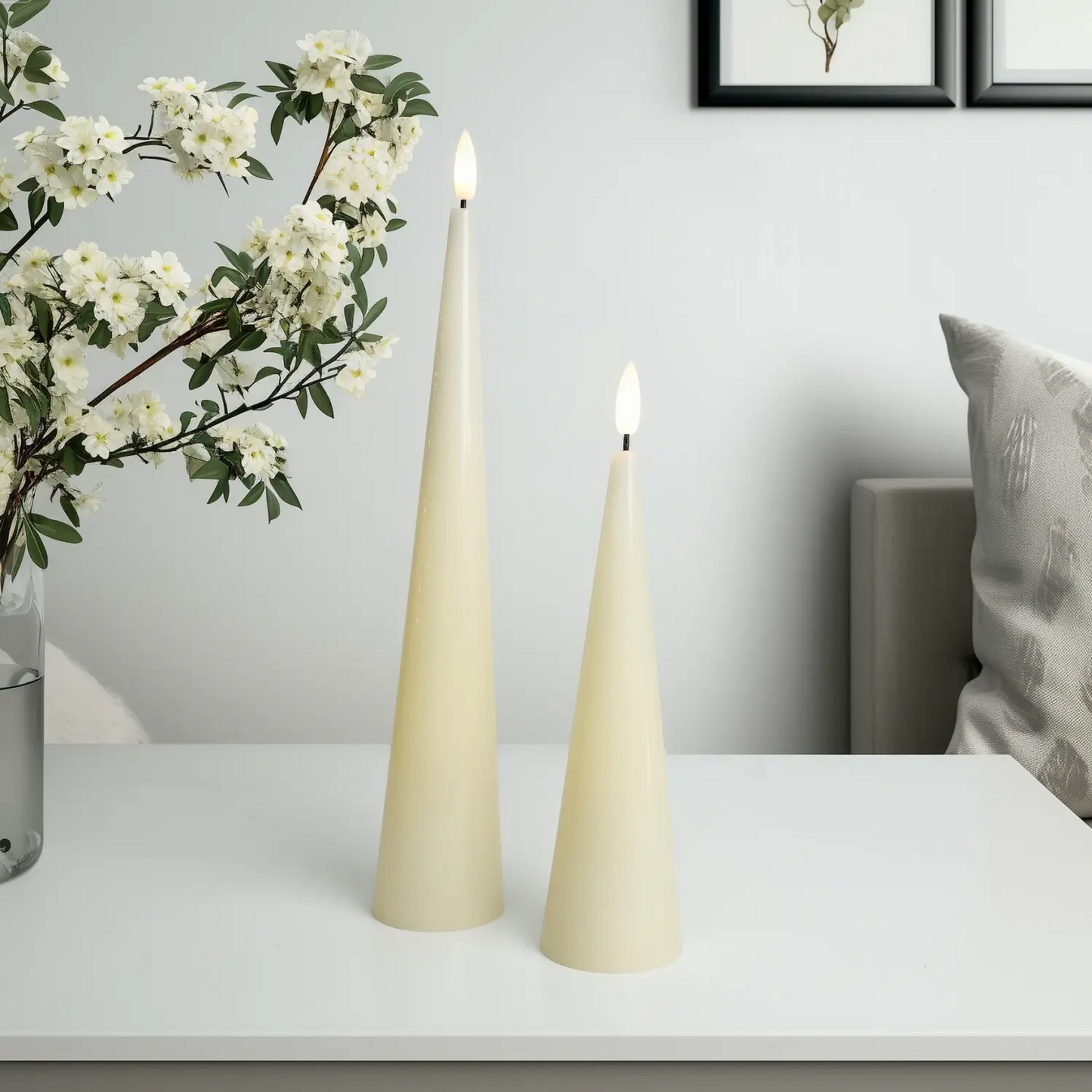 Cone Candles Set of 2
