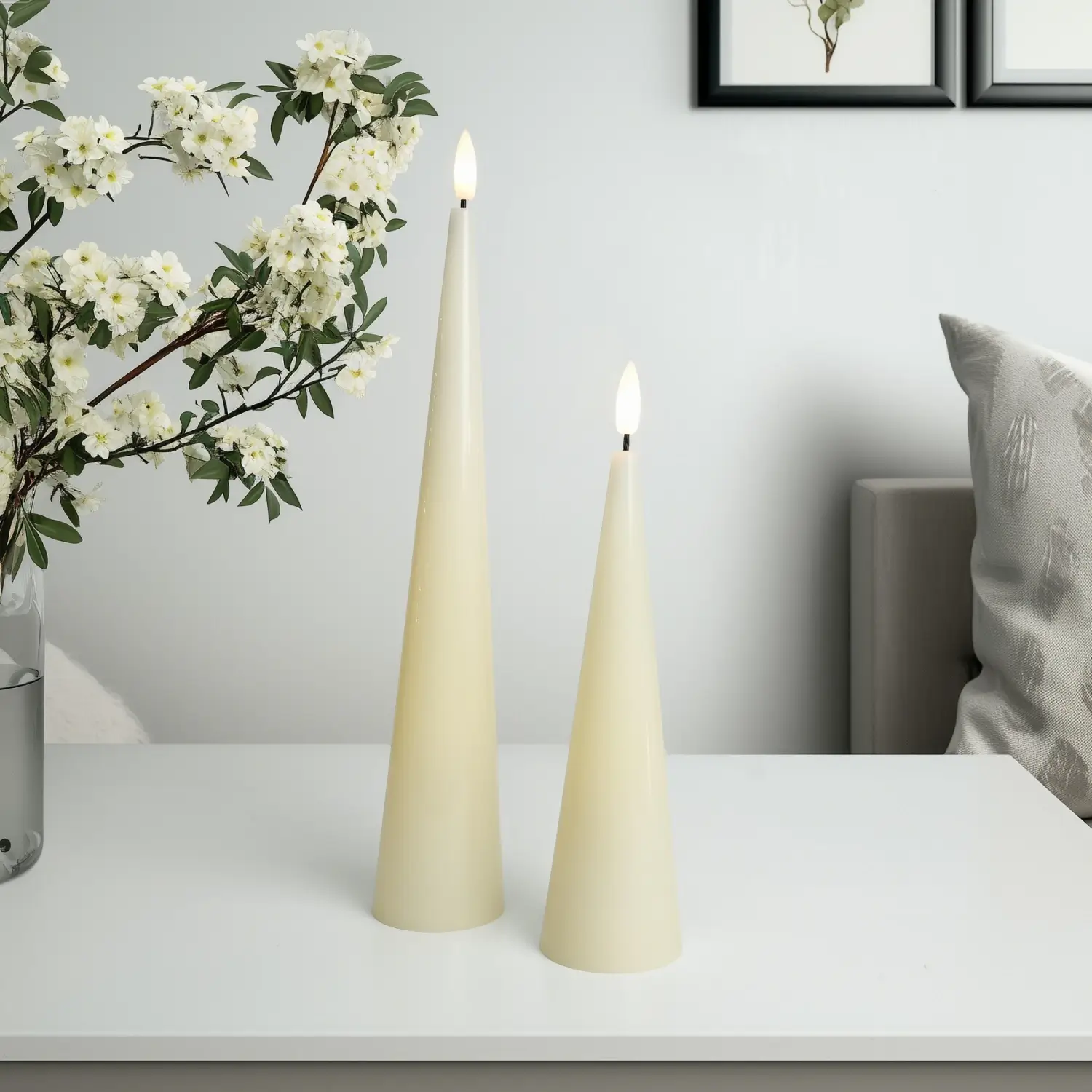 Cone Candles Set of 2