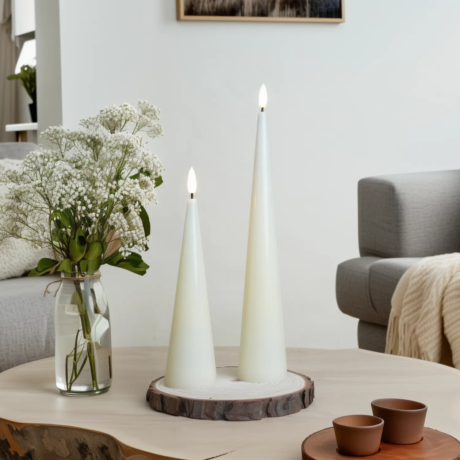 Cone Candles Set of 2