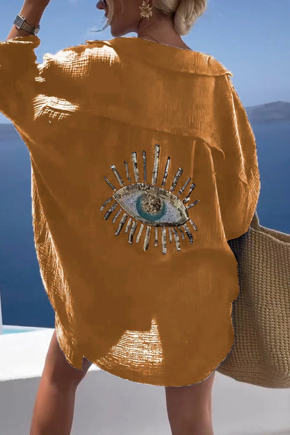 Mystic Evil Eye Sequin Shirt