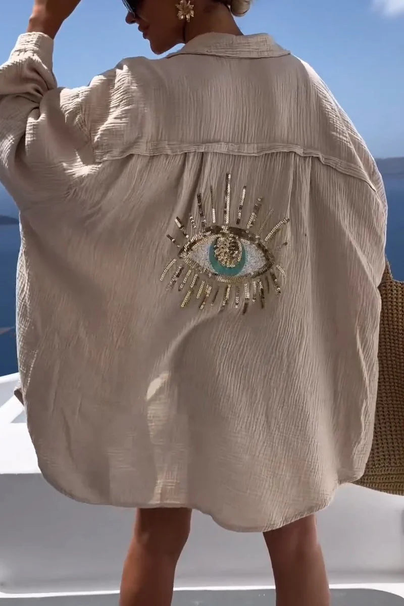 Mystic Evil Eye Sequin Shirt