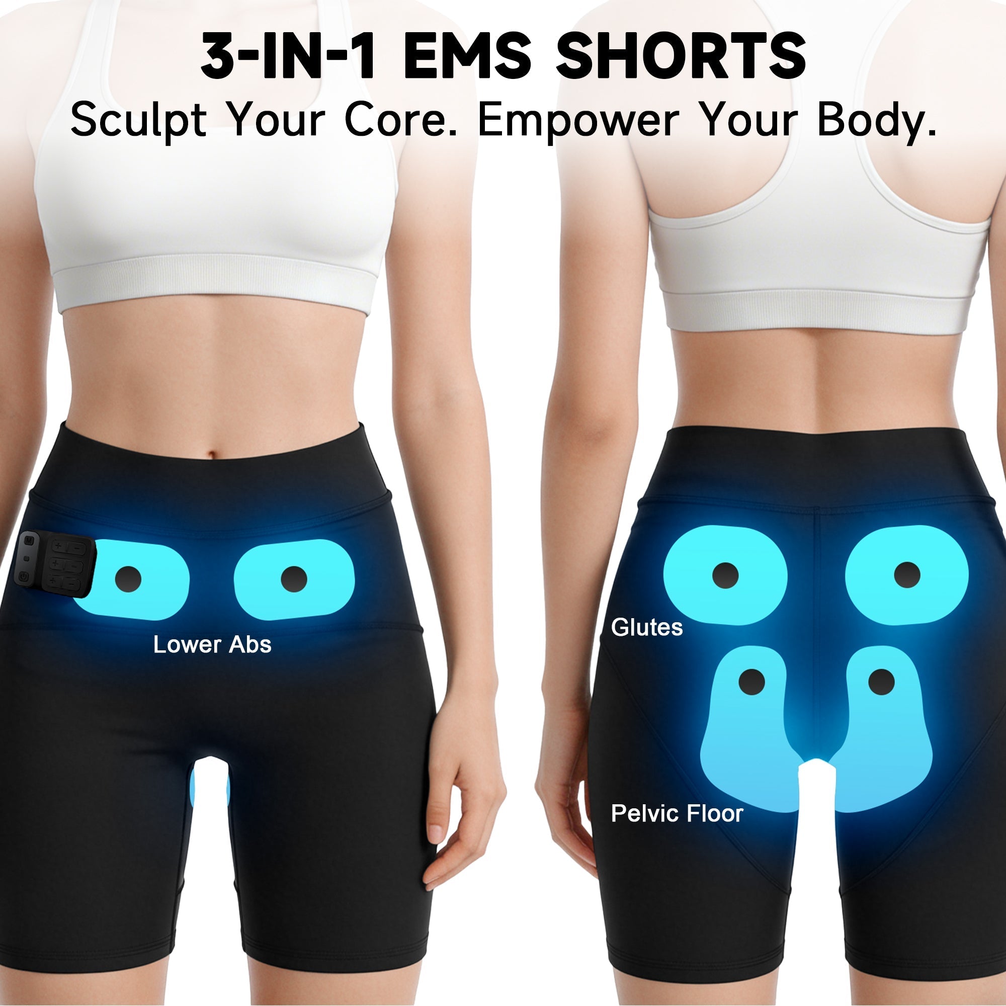 EMS Toning Shorts for Abdomen & Glutes