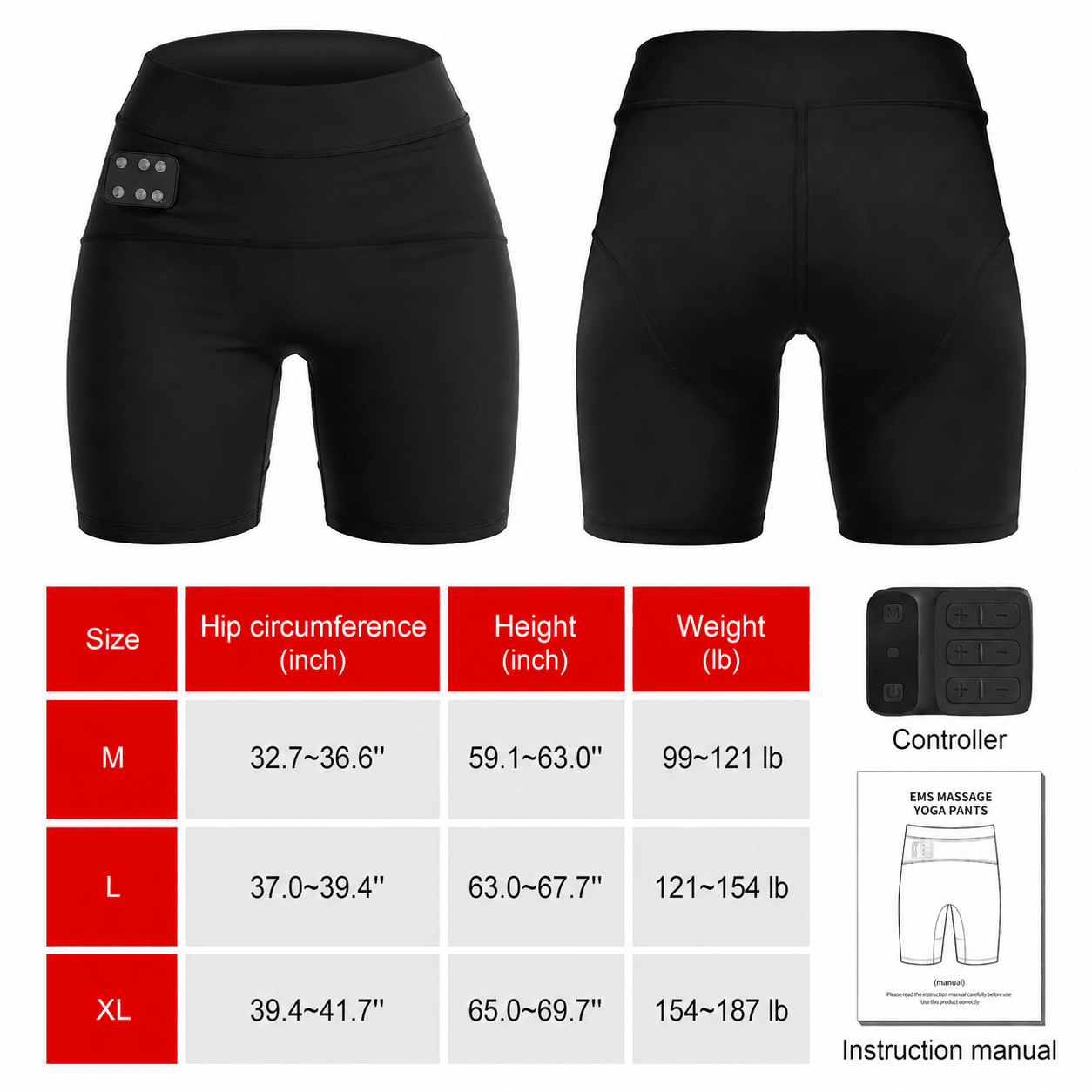 EMS Toning Shorts for Abdomen & Glutes