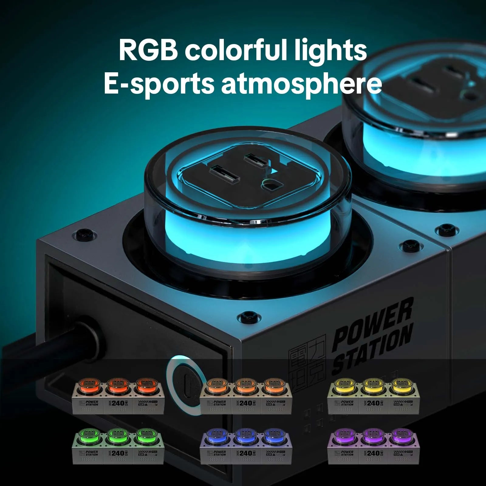 PowerForge 7-in-1 GaN Charging Hub (240W USB-C + AC Power)