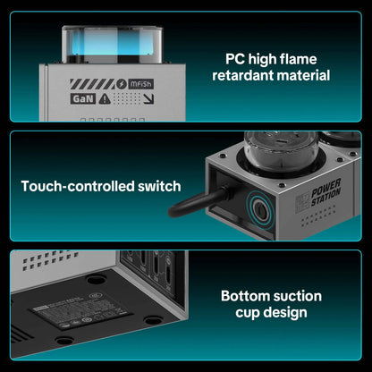 PowerForge 7-in-1 GaN Charging Hub (240W USB-C + AC Power)