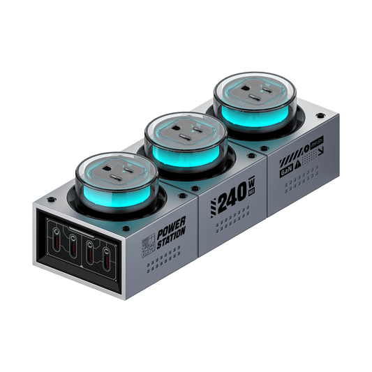 PowerForge 7-in-1 GaN Charging Hub (240W USB-C + AC Power)