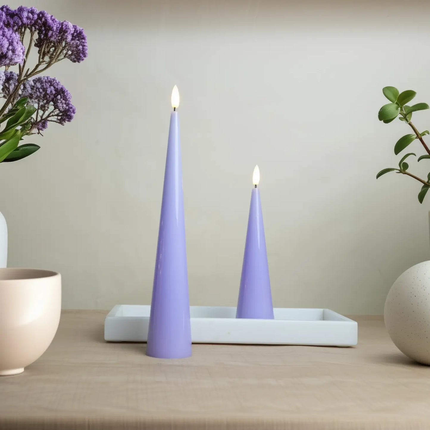 Cone Candles Set of 2