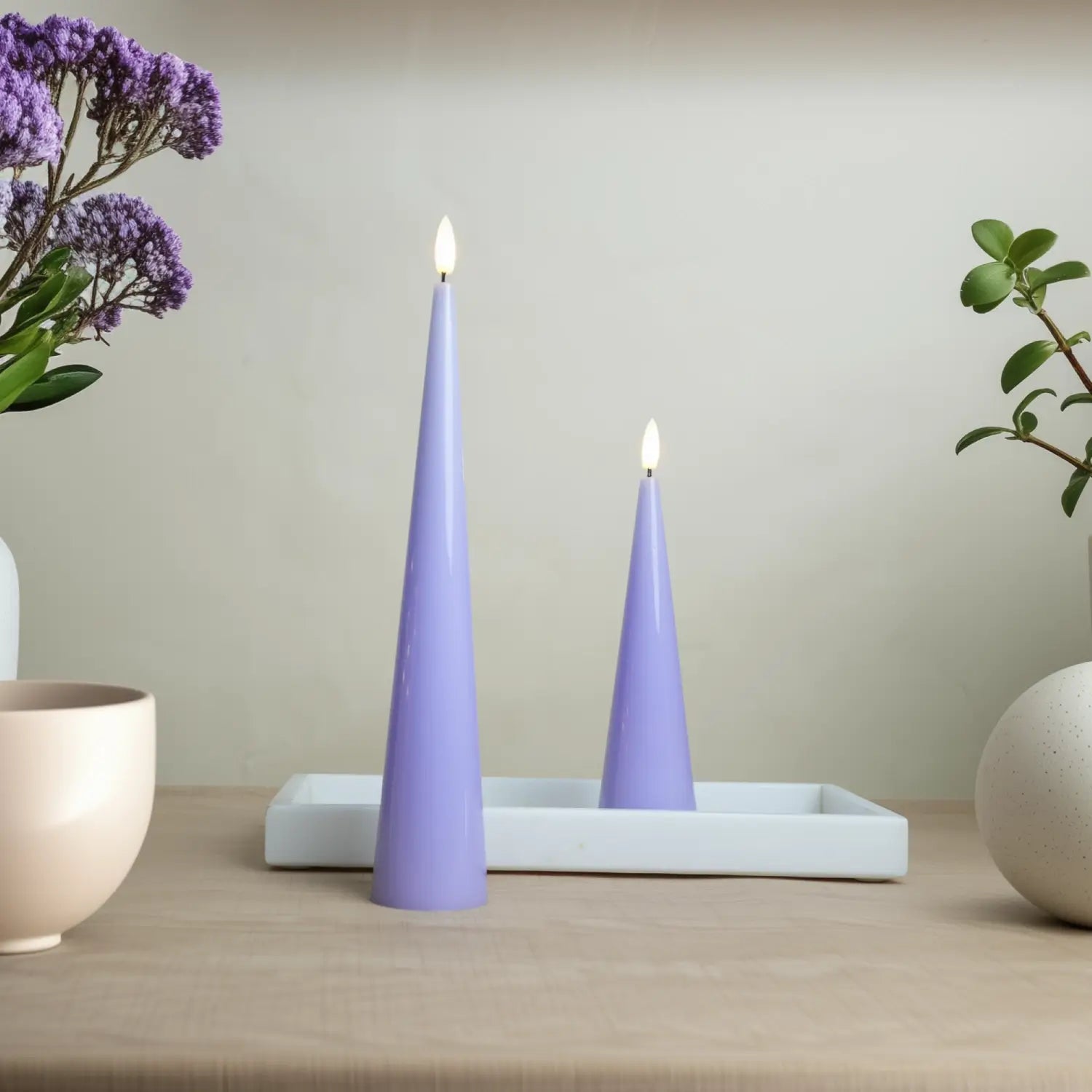Cone Candles Set of 2