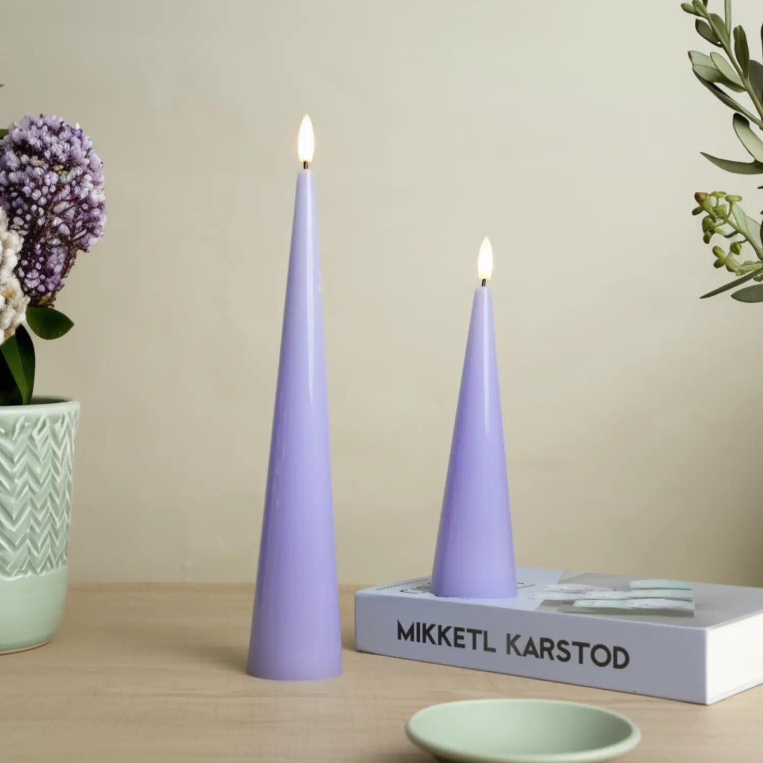 Cone Candles Set of 2