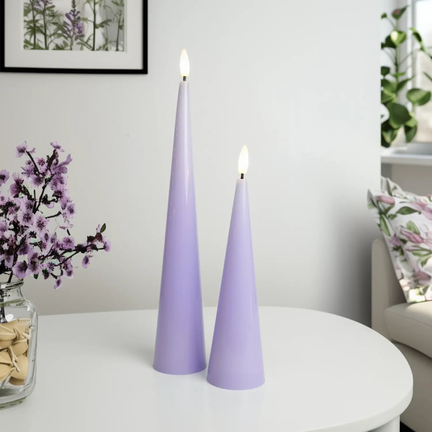 Cone Candles Set of 2