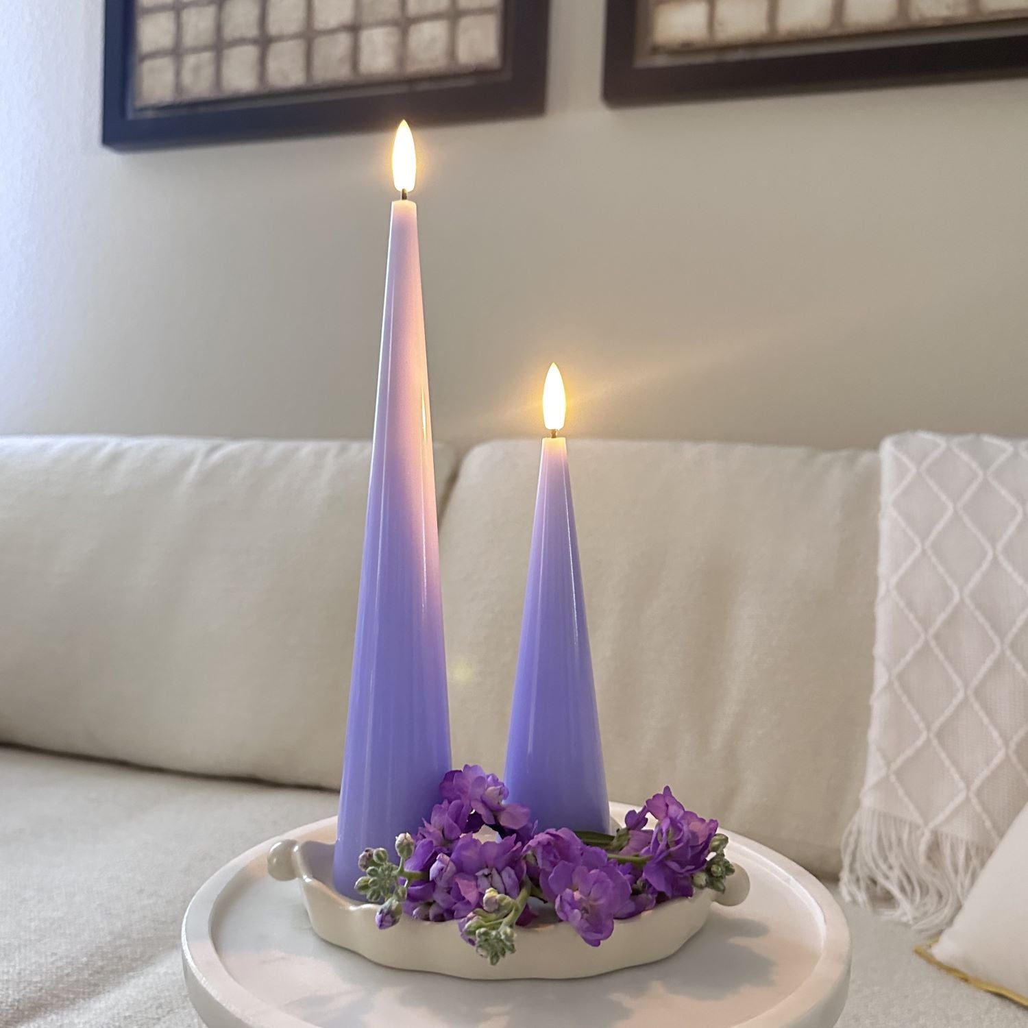 Cone Candles Set of 2